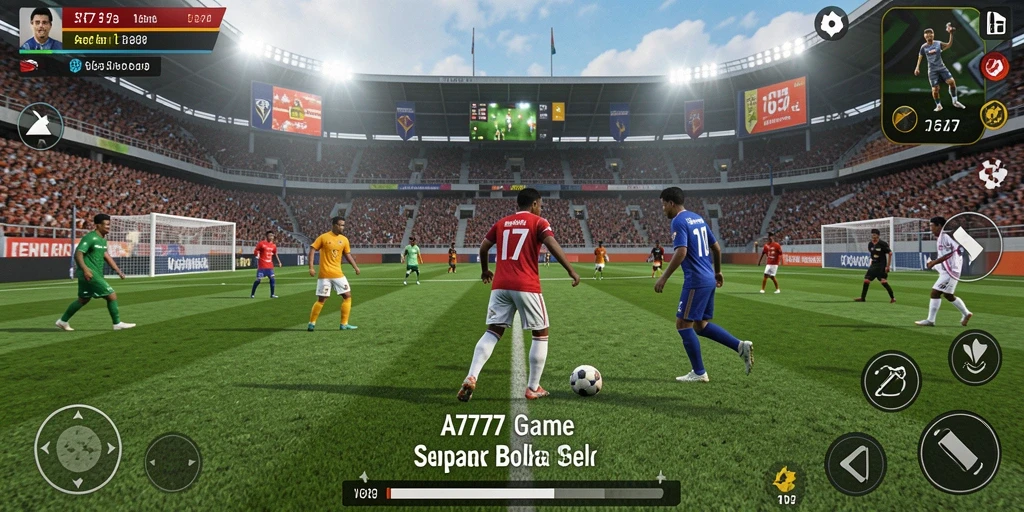 Gameplay menarik A7777 dengan aksi sepak bola seru.