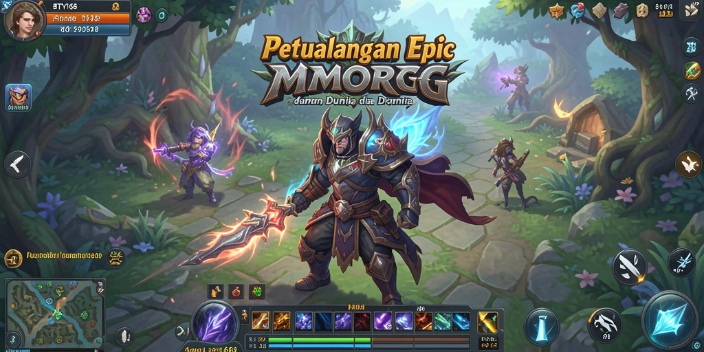 Tampilan gameplay BTV168 menampilkan aksi seru di dunia MMORPG.