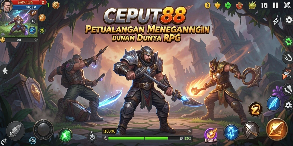 Tampilan gameplay yang menakjubkan dalam dunia RPG.