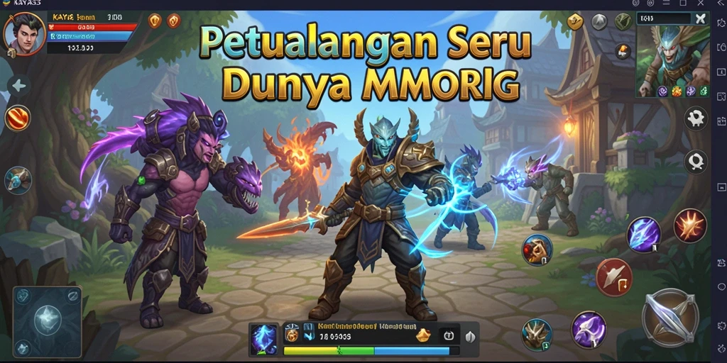 Screenshot KAYA33 menampilkan aksi seru dalam pertarungan MMORPG.