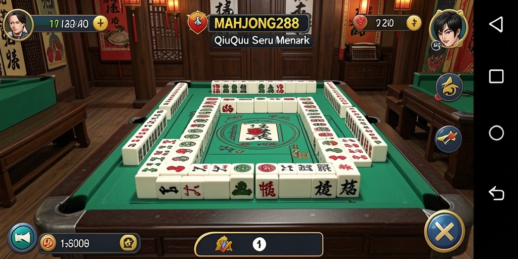 Tampilan gameplay QiuQiu yang menarik dan interaktif di MAHJONG288.