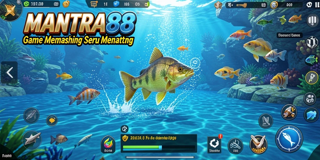 Screenshot gameplay <strong>MANTRA88</strong> menampilkan pengalaman memancing yang mendebarkan.
