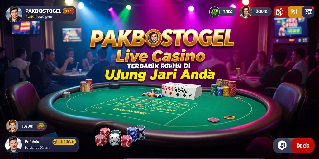 Tampilan menarik dari gameplay Live Casino di PAKBOSTOGEL.