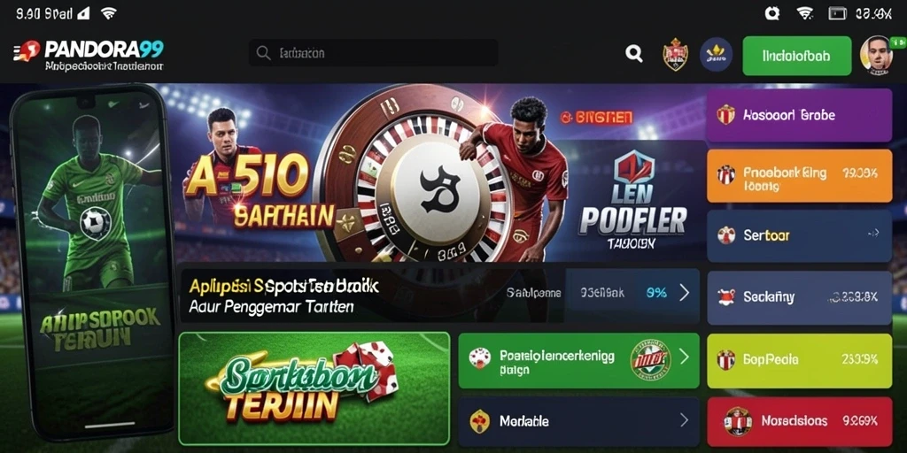 Tampilan menarik dari aplikasi PANDORA99 saat memasang taruhan olahraga.
