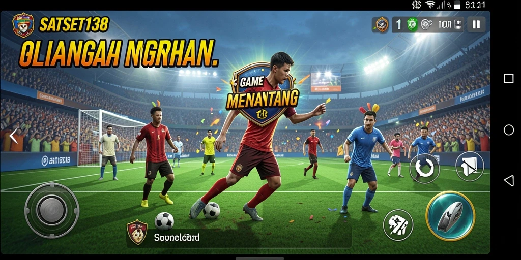 Screenshot utama SATSET138 menampilkan momen seru gameplay olahraga.