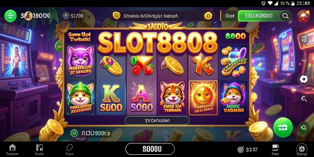 Tampilan gameplay SLOT8808 yang menawan dan penuh warna.