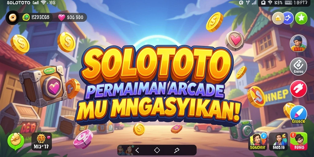 Tampilan gameplay SOLOTOTO dengan karakter unik yang beraksi.